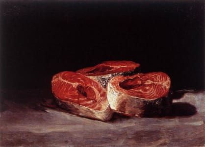 Artwork Title: Still-Life with Three Salmon Steaks