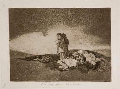 Artwork Title: Los Desastres de la Guerra - No. 60 - No hay quien los socorra