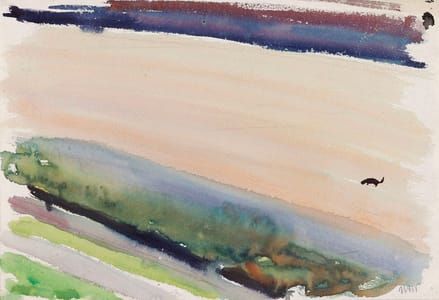 Artwork Title: Dog on the Train Tracks