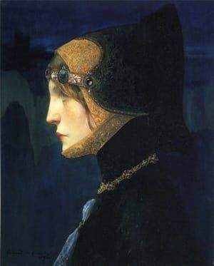 Artwork Title: Head of a Lady in Medieval Costume (detail)