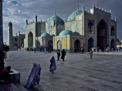Artwork Title: Salat At Blue Mosque In Mazar-e-sharif
