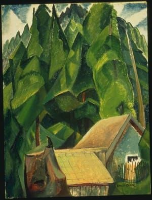 Artwork Title: Shacks and Trees in a Wood