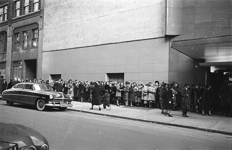 Artwork Title: Audience Waiting In Line To Get Into A Recording Of 