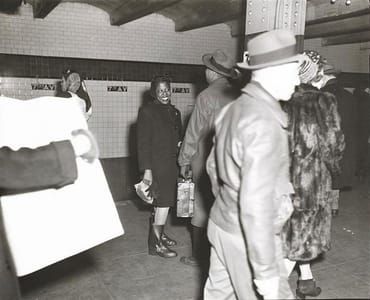 Artwork Title: Woman Waiting On A Subway Platform