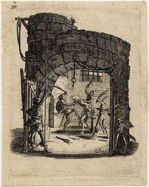 Artwork Title: The Flagellation of Christ  (copy after Jacques Callot’s etching)