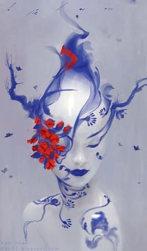 Artwork Title: Blue Porcelain