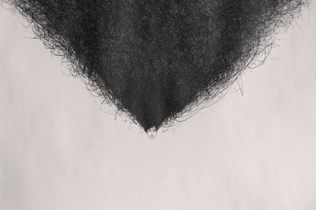 Artwork Title: Hair Brain 10 - She's Not Afraid of the Dark (detail)