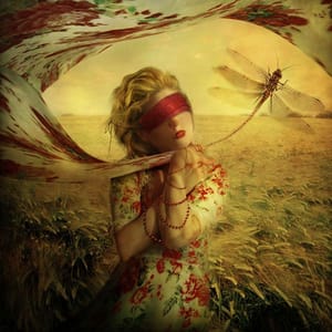 Artwork Title: Lady With Dragonfly