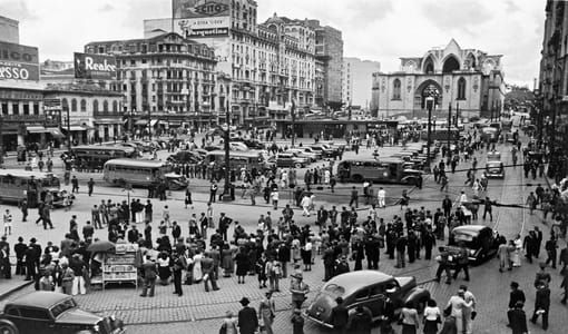 Artwork Title: Largo da Sé e a Catedral sendo construída, São Paulo