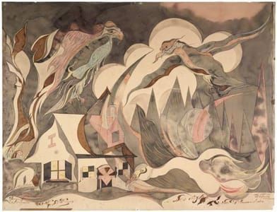 Artwork Title: Les aigles, la plume d’oie