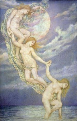 Artwork Title: Moonbeams Dipping into the Sea