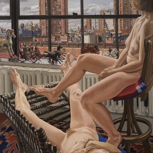 Artwork Title: Two Models in a Window with Cast Iron Toys