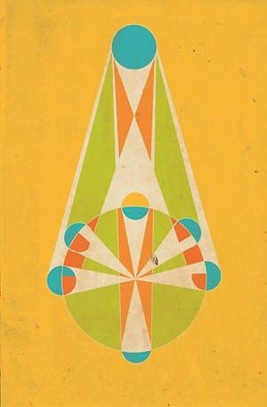 Artwork Title: Tangent Circles, Astronomical, Contemporary, Vintage, Texture, Retro, Modern Geometric Art, Mathemat
