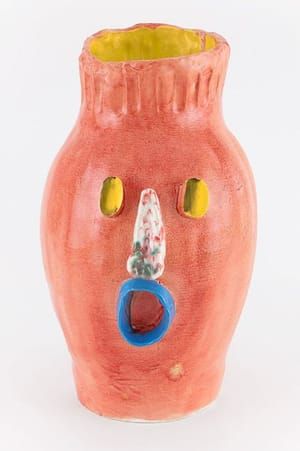 Artwork Title: Untitled (Ceramic Face Pot 35 v2)