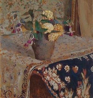 Artwork Title: Fuchsias and French Marigolds