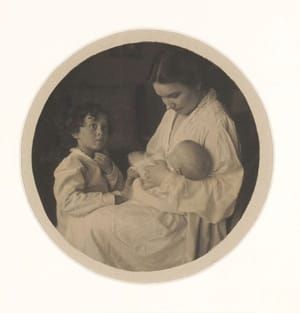 Artwork Title: Nancy, Paul (at 3 1/2) and Claire (at 5 months)