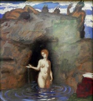 Artwork Title: Quellnymphe und Faune