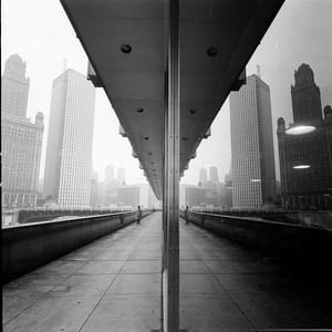Artwork Title: Reflection image at the Sun Times Building, Chicago