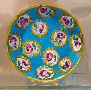 Artwork Title: Roses on Blue