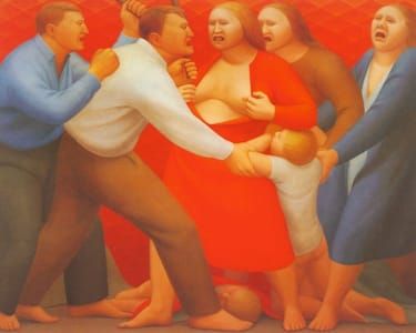Artwork Title: Men and Women Fighting