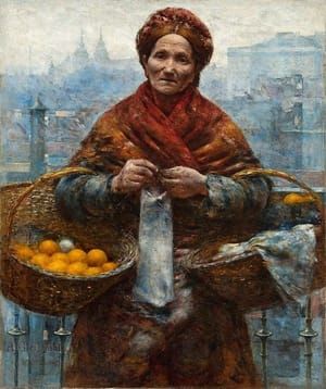Artwork Title: Żydówka z pomarańczami
