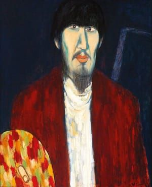 Artwork Title: The Painter Wearing Red