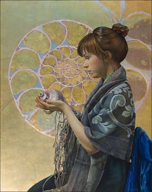 Artwork Title: Contemplating Fibonacci's Spiral