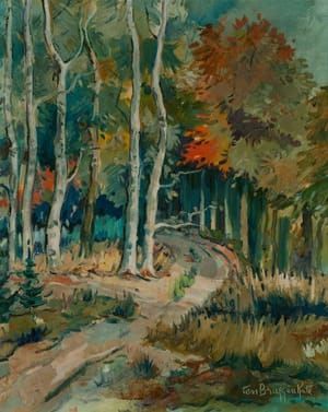 Artwork Title: Boslaan in herfstkleuren