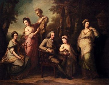 Artwork Title: Portrait of Philip Tisdal With His Wife and Family
