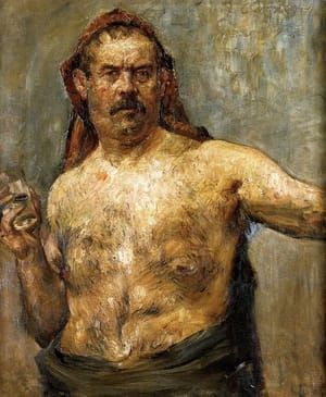 Artwork Title: Self portrait with a glass