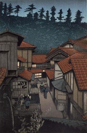 Artwork Title: Arifuku Hot Springs in Iwami