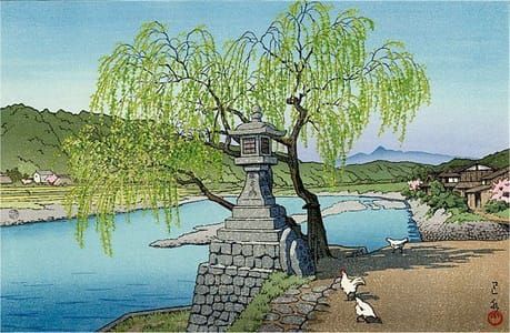 Artwork Title: Ferry at Yanagi, Yoshino River