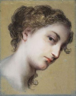 Artwork Title: Head of a Young Dark-Haired Woman
