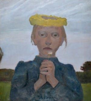 Artwork Title: Girl with Yellow Wreath and Daisy