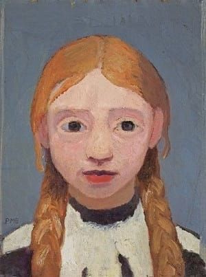 Artwork Title: Kopf eines blonden Mädchens mit Zöpfen (Head of a Blond Girl with Braids)
