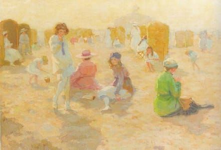 Artwork Title: Sunny day at the beach of Scheveningen