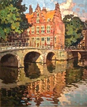 Artwork Title: Huis aan de Drie Grachten ter Amsterdam
