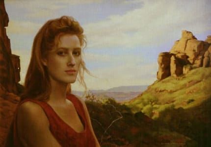 Artwork Title: Self Portrait at Snow Canyon