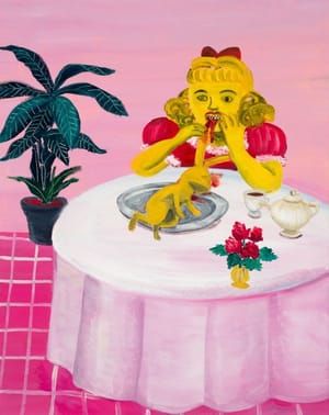 Artwork Title: Mary and Her Little Bunny