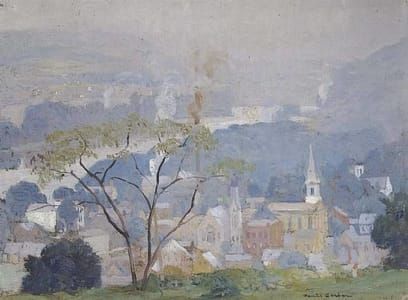 Artwork Title: From Goat Hill     oil on composition board,