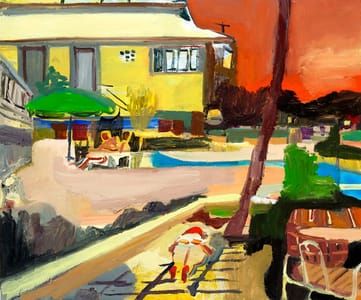 Artwork Title: Terrace at Dawn (Red-Faced)