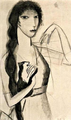 Artwork Title: Self Portrait with Cat