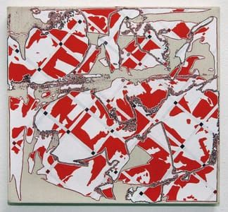 Artwork Title: Two Grids (Three Reds)