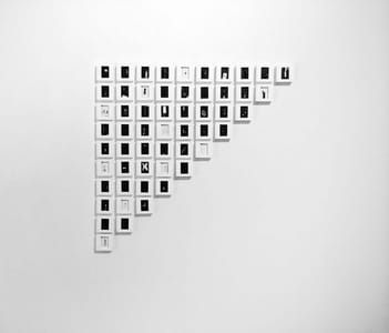 Artwork Title: Growing Square (B & W)