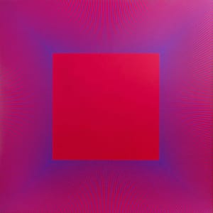 Artwork Title: Metamorphosis Of Cadmium Red - Blue Line
