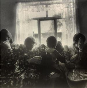 Artwork Title: Young Mennonite Women smoking. Mexico, Chihuahua, Cuauhtemoc, Campo 25