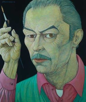 Artwork Title: Self Portrait with Brush