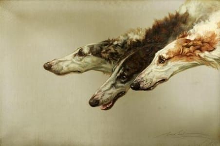 Artwork Title: Borzoi Heads