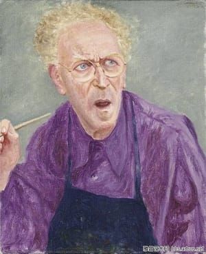 Artwork Title: Self-Portrait in Violet Shirt