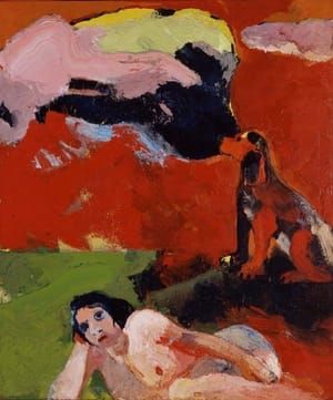 Artwork Title: Nude, Dog, Clouds